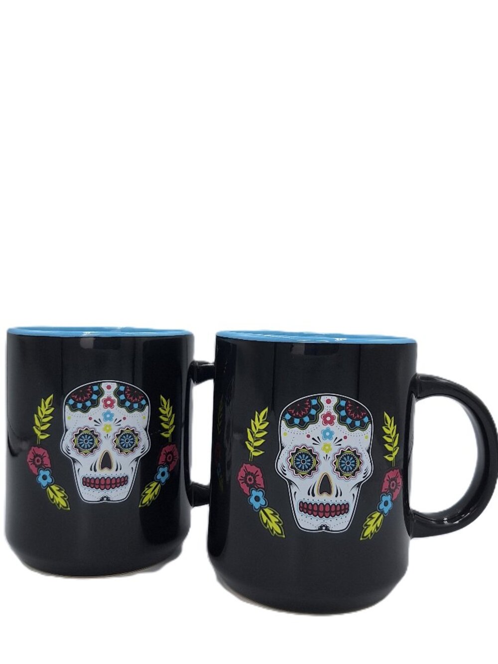2 Sugar Skull Coffee Mugs